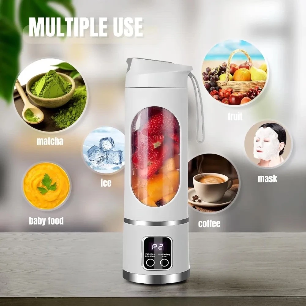Mini Blender Portable Rechargeable HS-860 (Extracteur de Jus & Smoothie)
