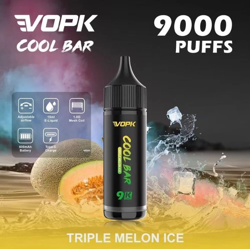 VOPK Cool Bar 9000 Puffs  saveur Triple Melon Ice
