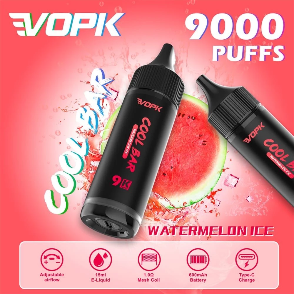 VOPK Cool Bar 9000 Puffs saveur Watermelon Ice (Pastèque Givrée)