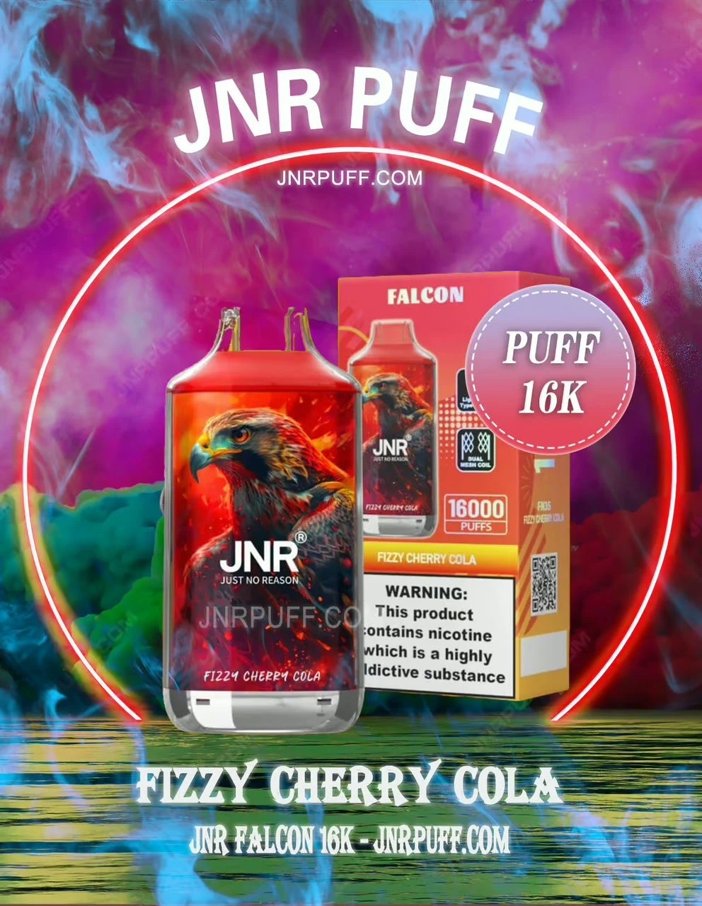Puff JNR Falcon 16000 – Saveur Cola Cerise Pétillant !