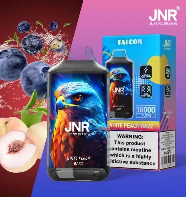 JNR Falcon 16000 Puffs - White Peach Razz (Pêche Blanche & Framboise)