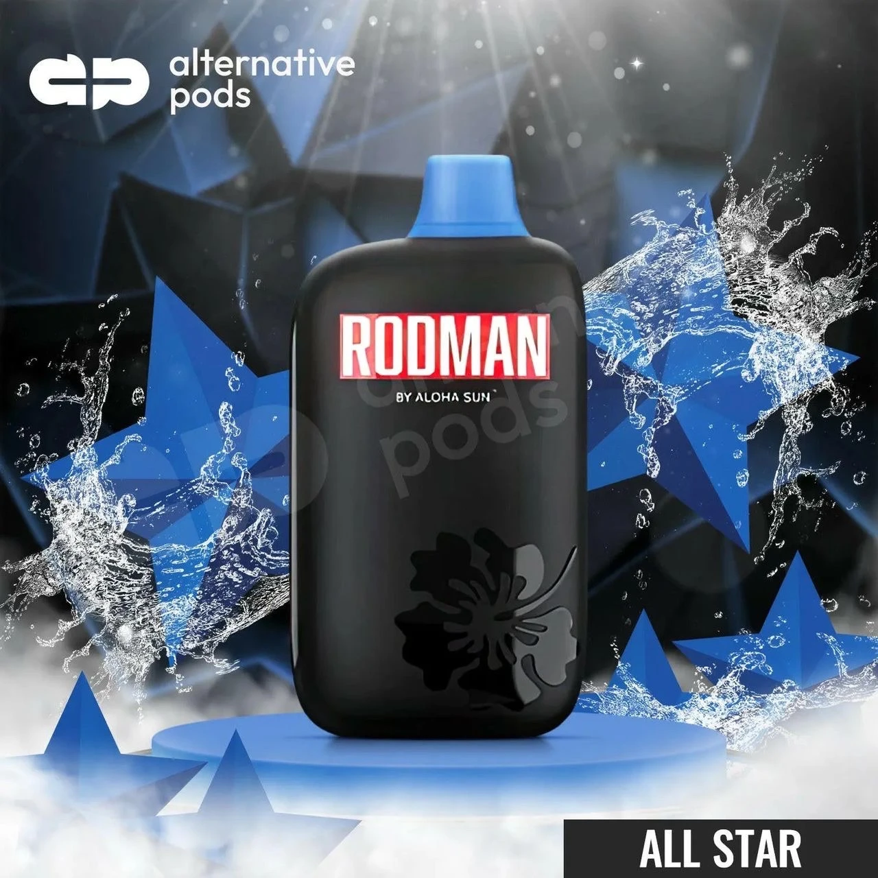 Rodman by Aloha Sun 15000 Puffs - All Star (Blue Razz Ice)