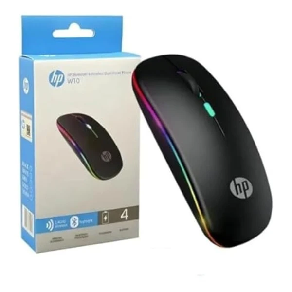 Souris HP W10 Dual Mode - Bluetooth & Sans Fil 2.4GHz (Rechargeable)