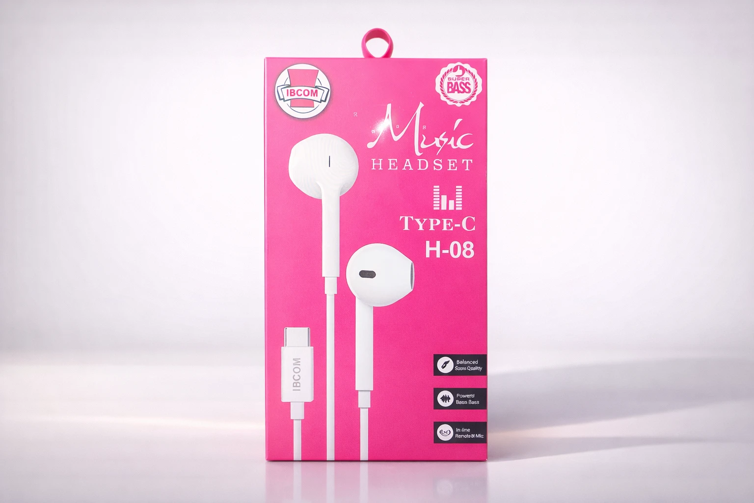 Écouteurs Type C IBCOM Music Headset H-08 - Connecteur Lightning (Spécial iPhone