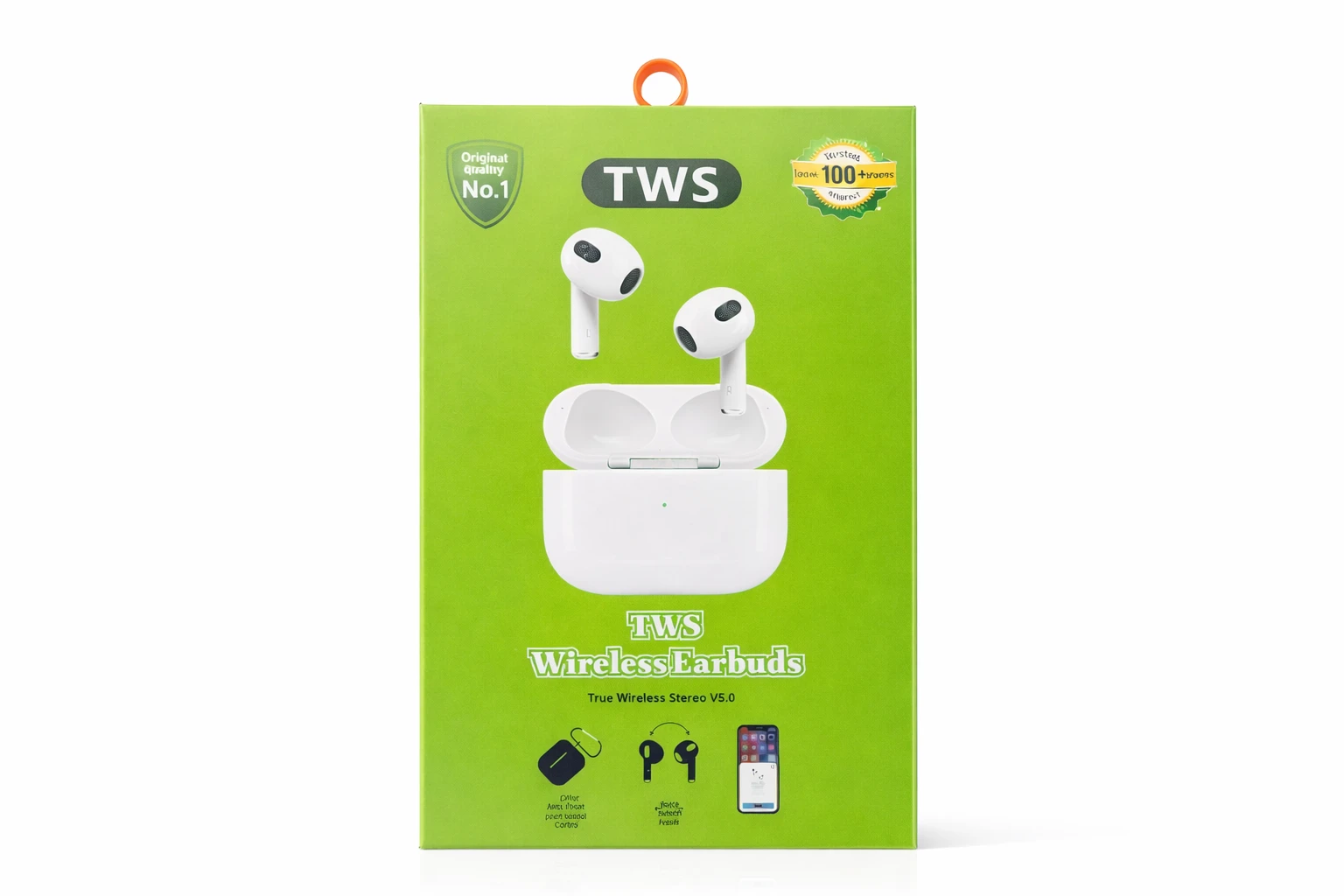 TWS Wireless Earbuds V5.0 - Écouteurs Sans Fil Haute Fidélité