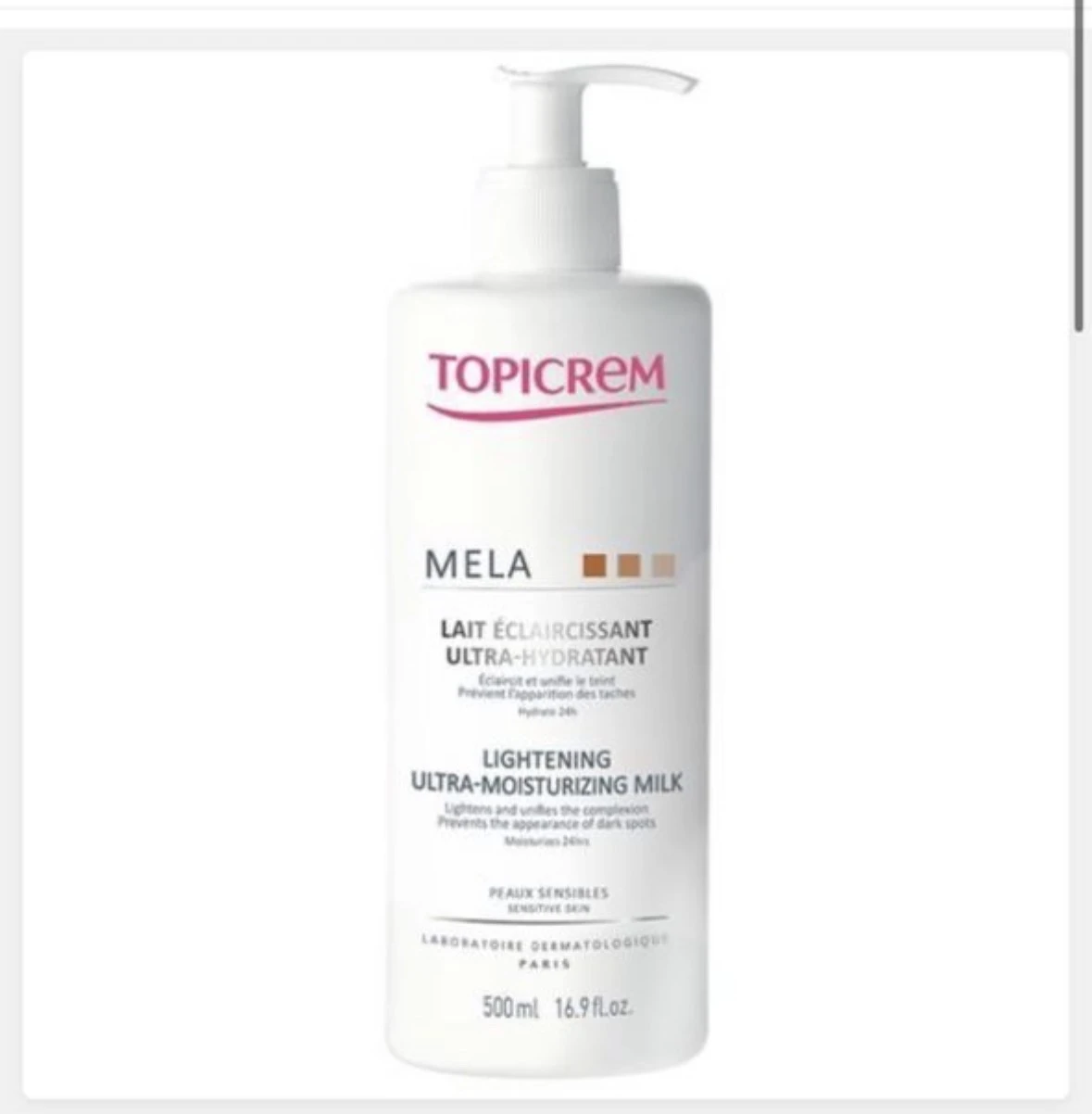 Topicrem MELA Lait Unifiant Ultra-Hydratant