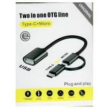 Usb Adaptateur USB 3.1 MICRO USB ET Type C /M vers USB 2.0 A /F – OTG – Noir – 0,2 m